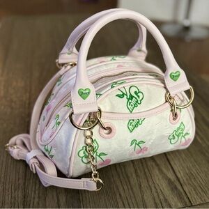 Juicy Couture Retro Cherry Gelato Satchel Crossbody Bag Viral Bowler Handbag New